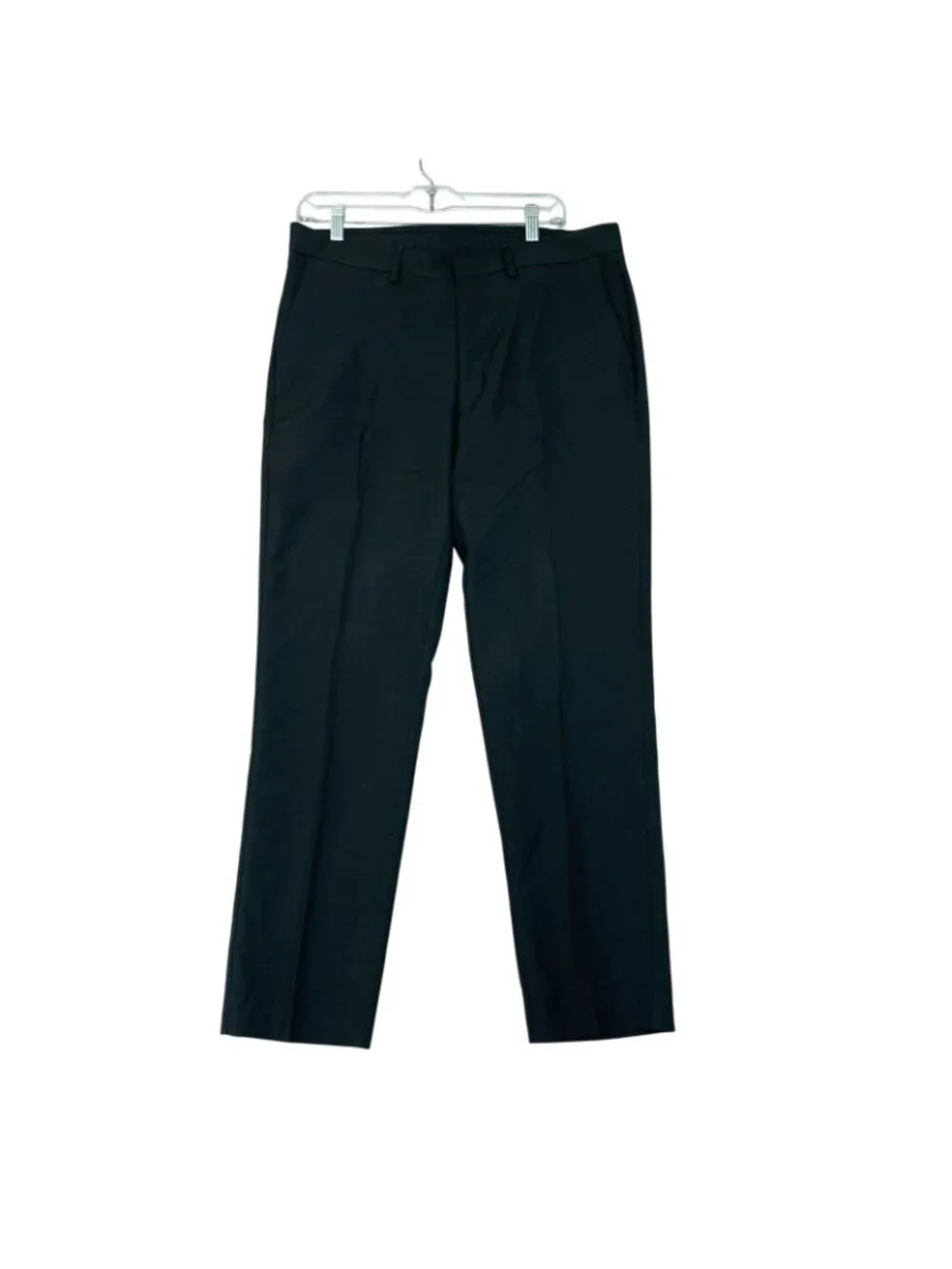 NWOT Haggar Men's 34x30 Black Dress Pants Straight Fit Polyester Blend
